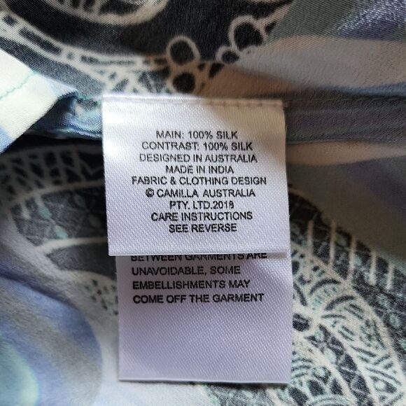 Camilla Turquoise and White Romper - Women's Size Small - Picture 7 of 7